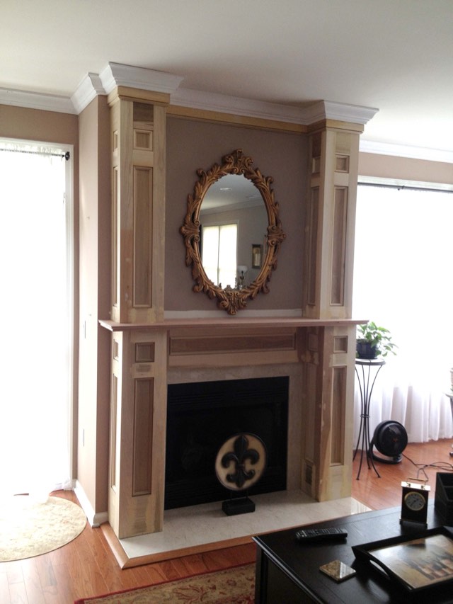 Mantel and feature wall detail